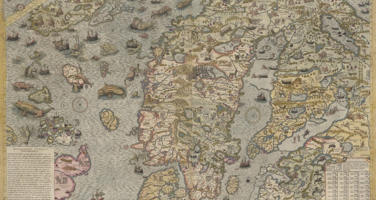 This 16th-century map is teeming with sea monsters. Most are based on a real mammal.