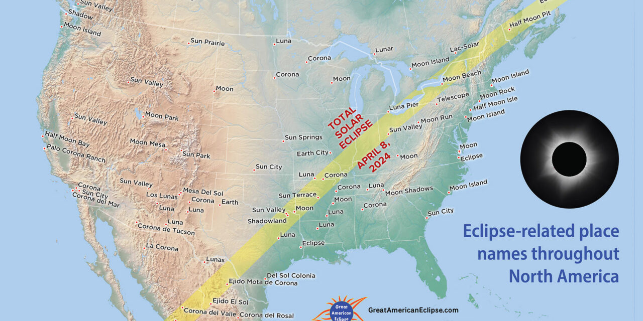 These eclipse-themed places will experience totality on April 8, 2024