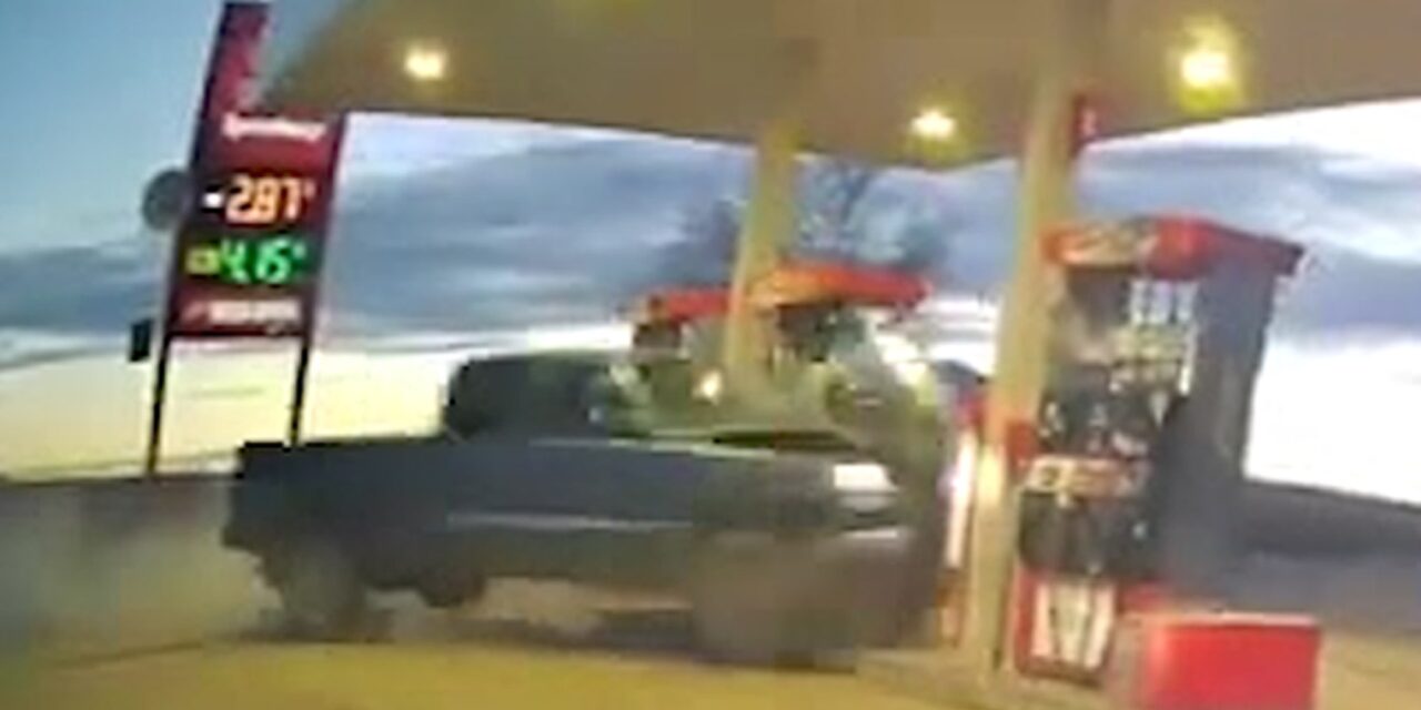 Truck Crashes Into Gas Station Pump, Fiery Explosion Caught on Video