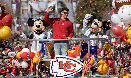 Patrick Mahomes Spotted on Disneyland Float With Mickey Mouse 1 Day After Winning the Super Bowl: Watch