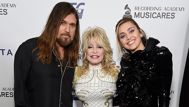Billy Ray Cyrus Poses With Wife Firerose & Miley’s Godmother Dolly Parton in Sweet New Photo