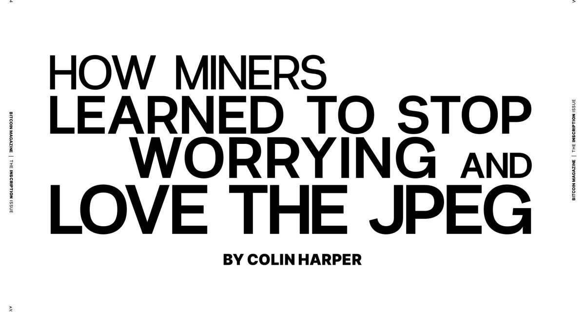 How Miners Learned to Stop Worrying and Love the JPEG