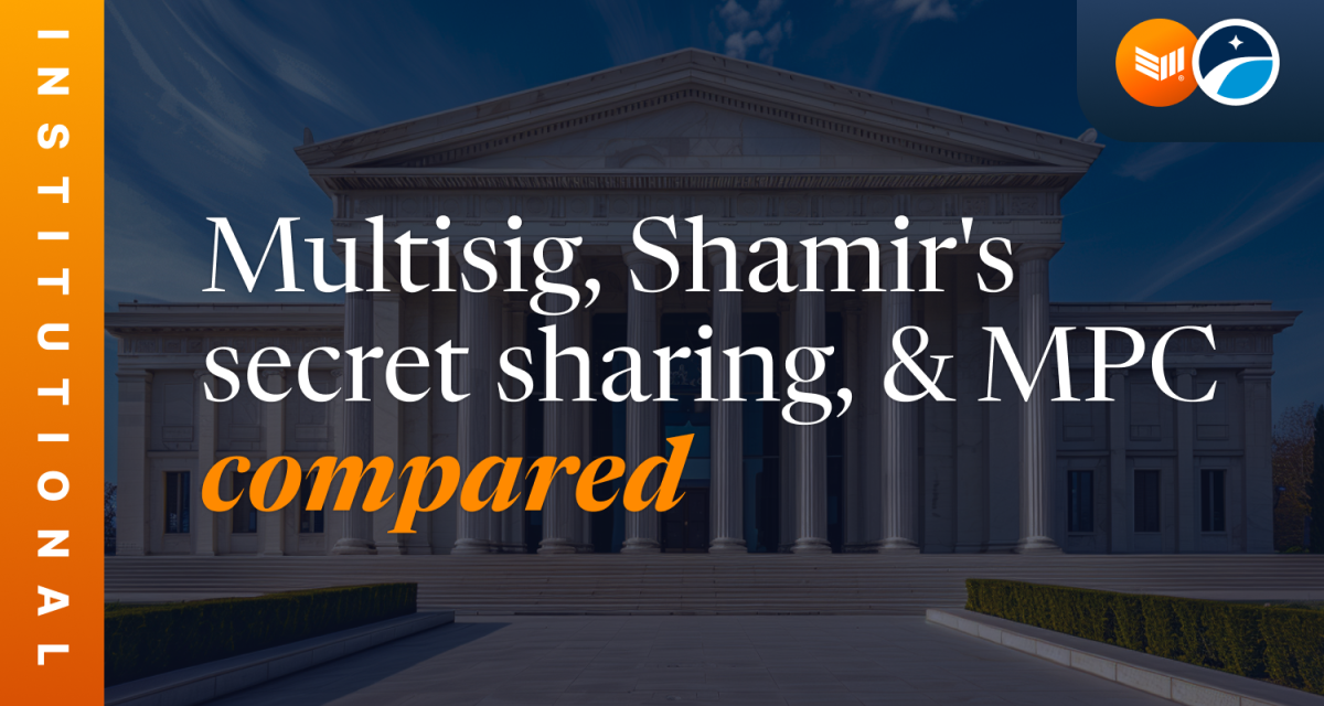 Multisig, Shamir’s secret sharing, & MPC compared