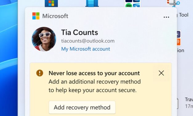 Microsoft tests a handy Windows account summary – and another ad
