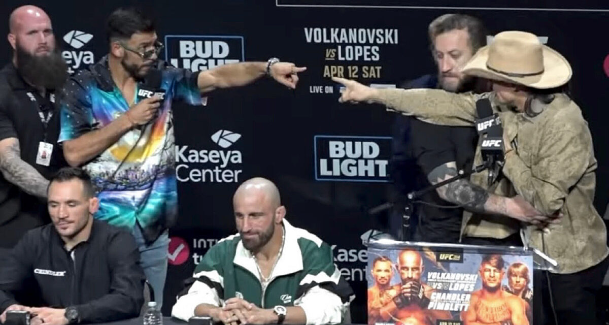 Diego Lopes and Yair Rodriguez have heated exchange at UFC 314 Press Conference