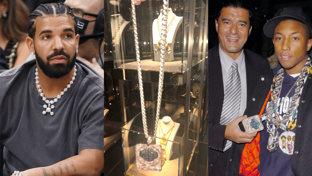 Drake Adds Another Classic Pharrell Chain To His Collection Thanks To Kid Cudi