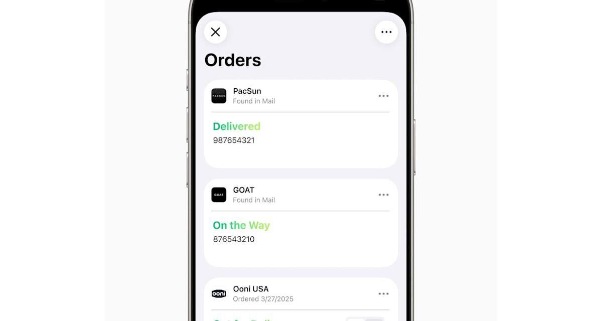 Apple Wallet’s iOS 26 update scans your emails for package delivery tracking