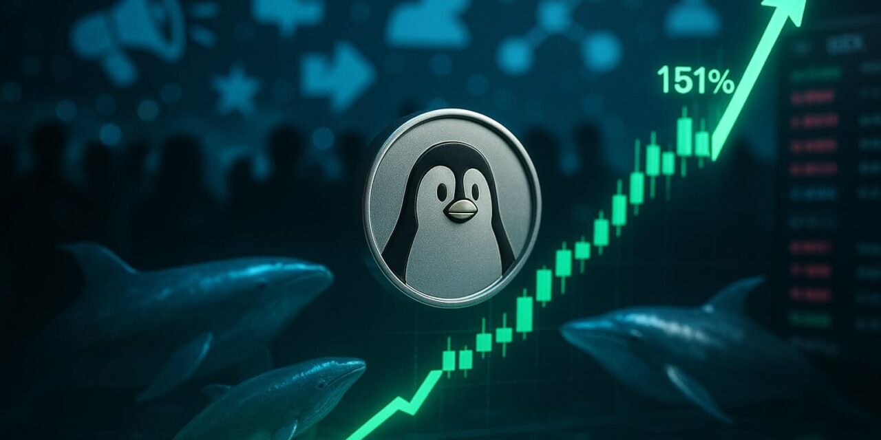 PENGU jumps 151% in July in a rally driven by viral marketing, whale accumulation