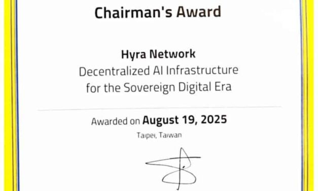 Hyra Network Wins Prestigious Chairman’s Award 2025 at WITSA Global AI Summit