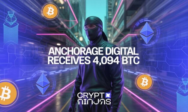 Anchorage Digital Takes In 4,094 BTC From Major Trading Firms