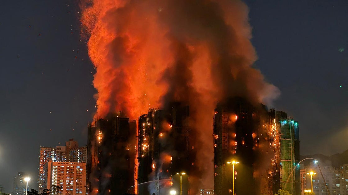 13 People Killed In Fire Engulfing Hong Kong High-Rise Residential Buildings