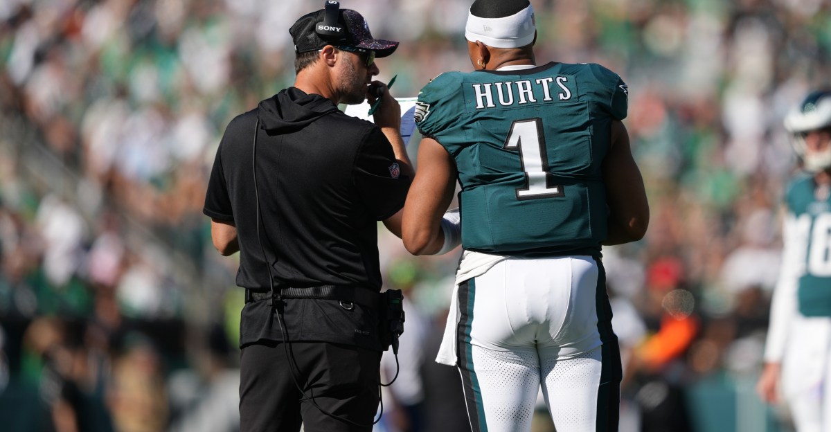 Jalen Hurts comments on Kevin Patullo’s future, A.J. Brown returning to Philly