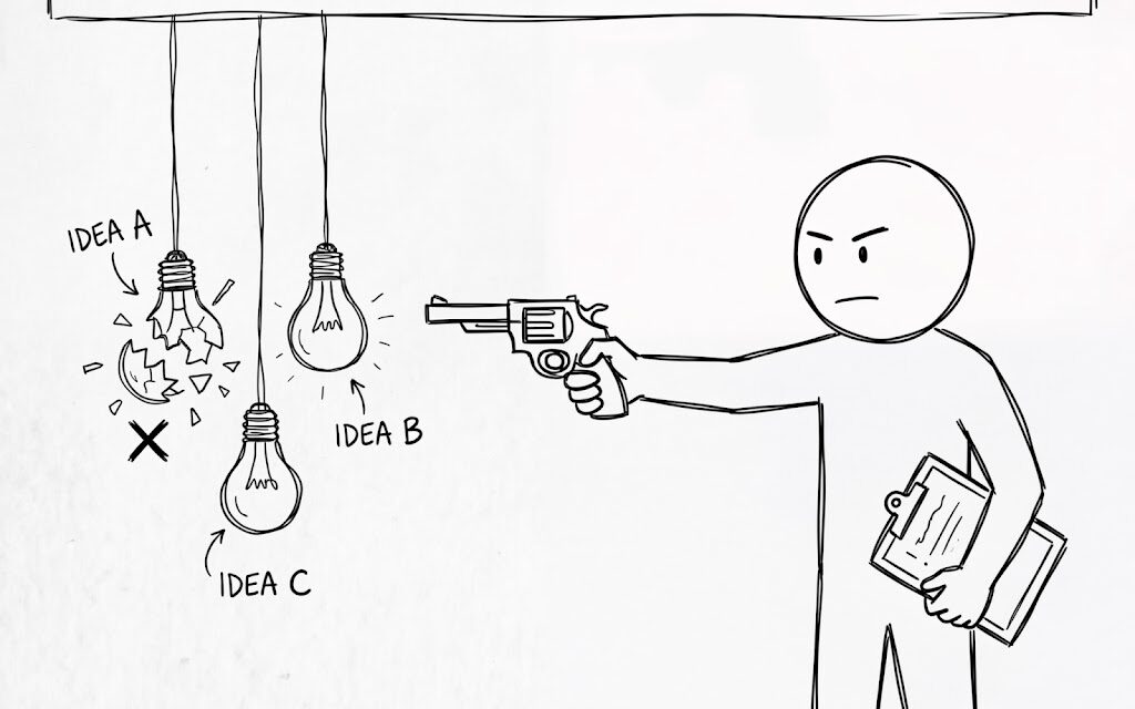 Shooting down ideas is not a skill