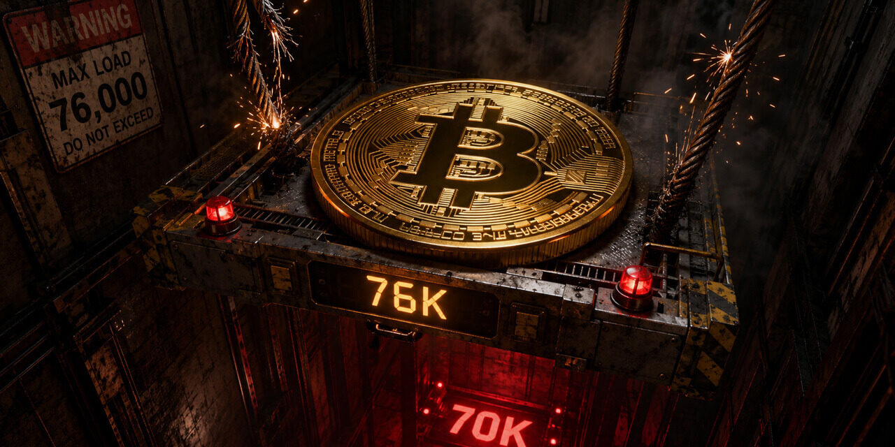 Bitcoin price risks slide toward $70,000 as $76,000 support weakens
