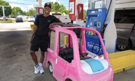Handyman adapts Barbie Dream Camper to handle soaring gas prices