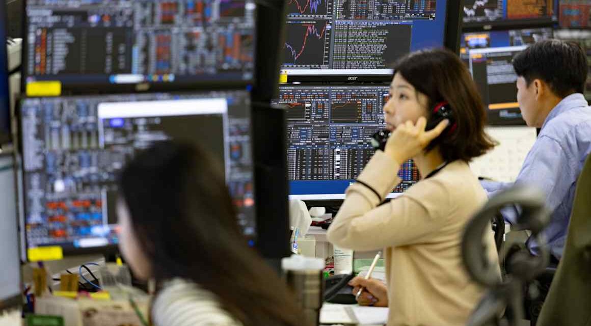 Global stocks slide led by meltdown in South Korea
