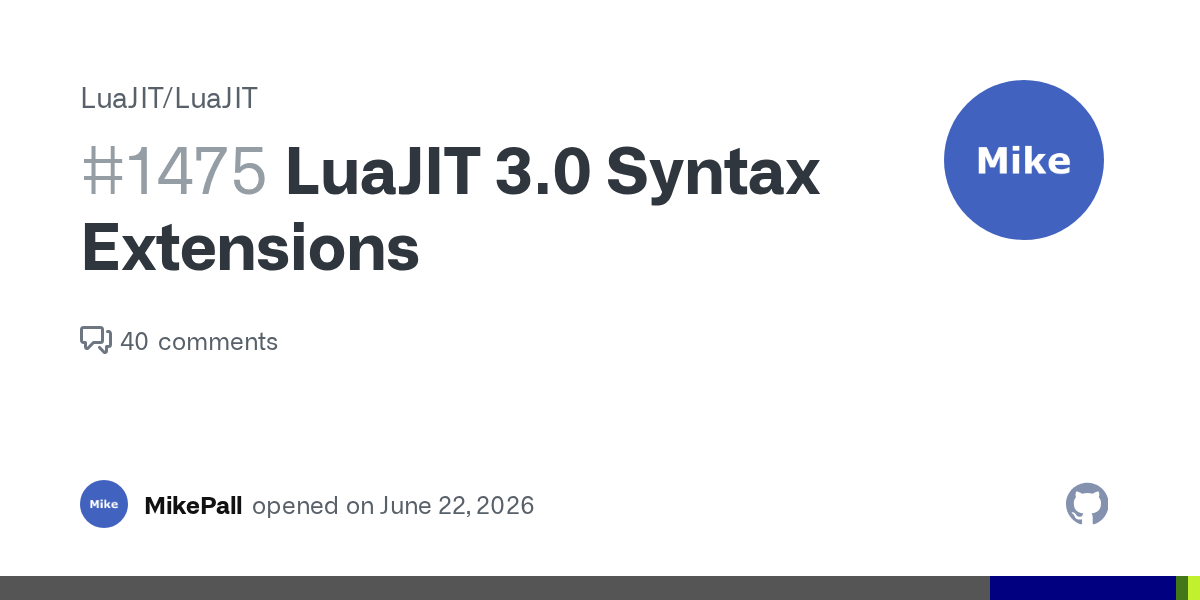 LuaJIT 3.0 proposed syntax extensions