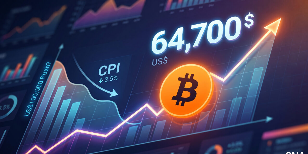 Bitcoin Tops $64K as Cooling U.S. Inflation Fuels Fed Pause Hopes
