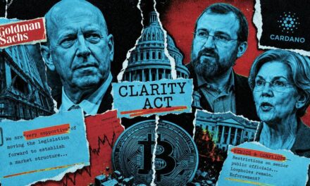 CLARITY Act splits Wall Street and crypto as Goldman Sachs breaks with banks and Charles Hoskinson backs Warren