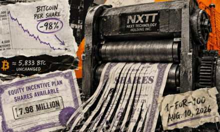 How a Nasdaq Bitcoin holder diluted investors by 98% without selling a single coin