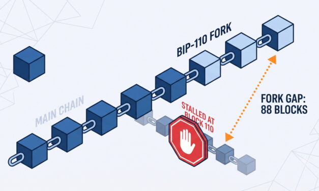 Bitcoin’s BIP-110 Chain Stalls as Fork Gap Widens to 88 Blocks