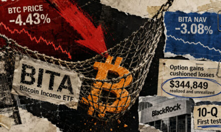 BlackRock’s Bitcoin income ETF offset less than 30% of its $1.2M crypto losses with options