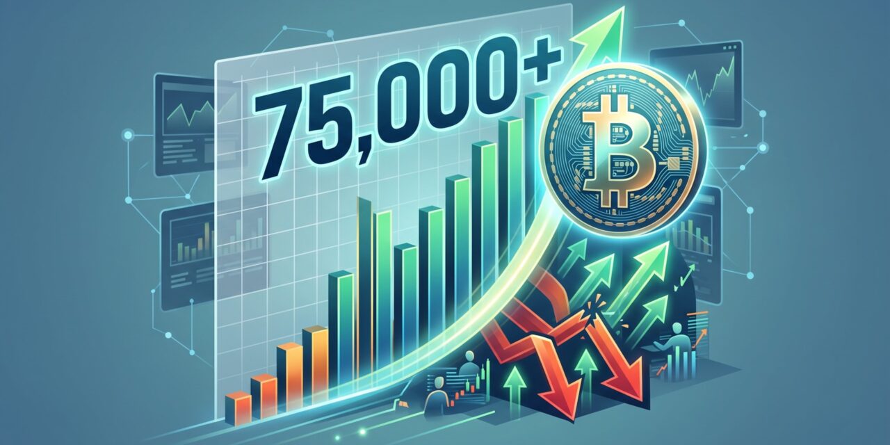 Bitcoin Breaks $75,000 as Short Squeeze Fuels Rally