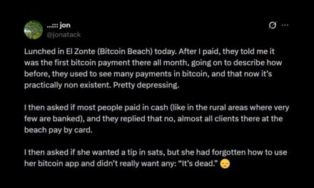 Bitcoin Core Dev Warns Bitcoin Payments Vanish at Bitcoin Beach