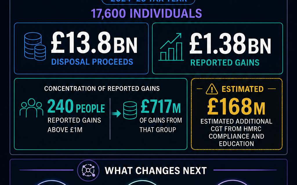 UK crypto investors declared £1.38B in gains, but half came from just 240 people