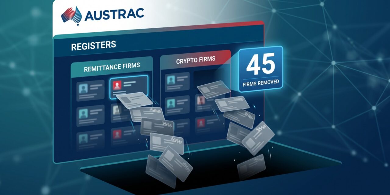 Australia Removes 45 Remittance and Crypto Firms From AML Registers