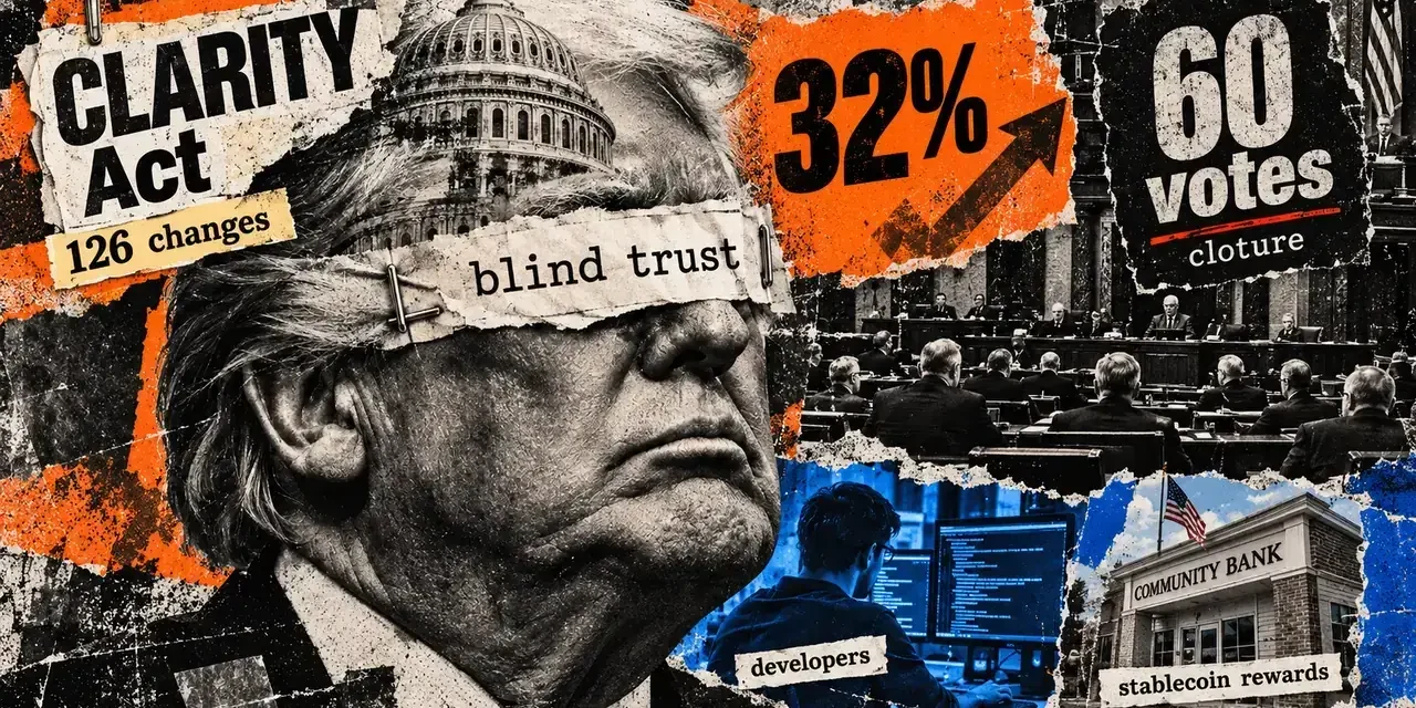 Trump concession sends CLARITY Act odds above 32% before make-or-break Senate vote