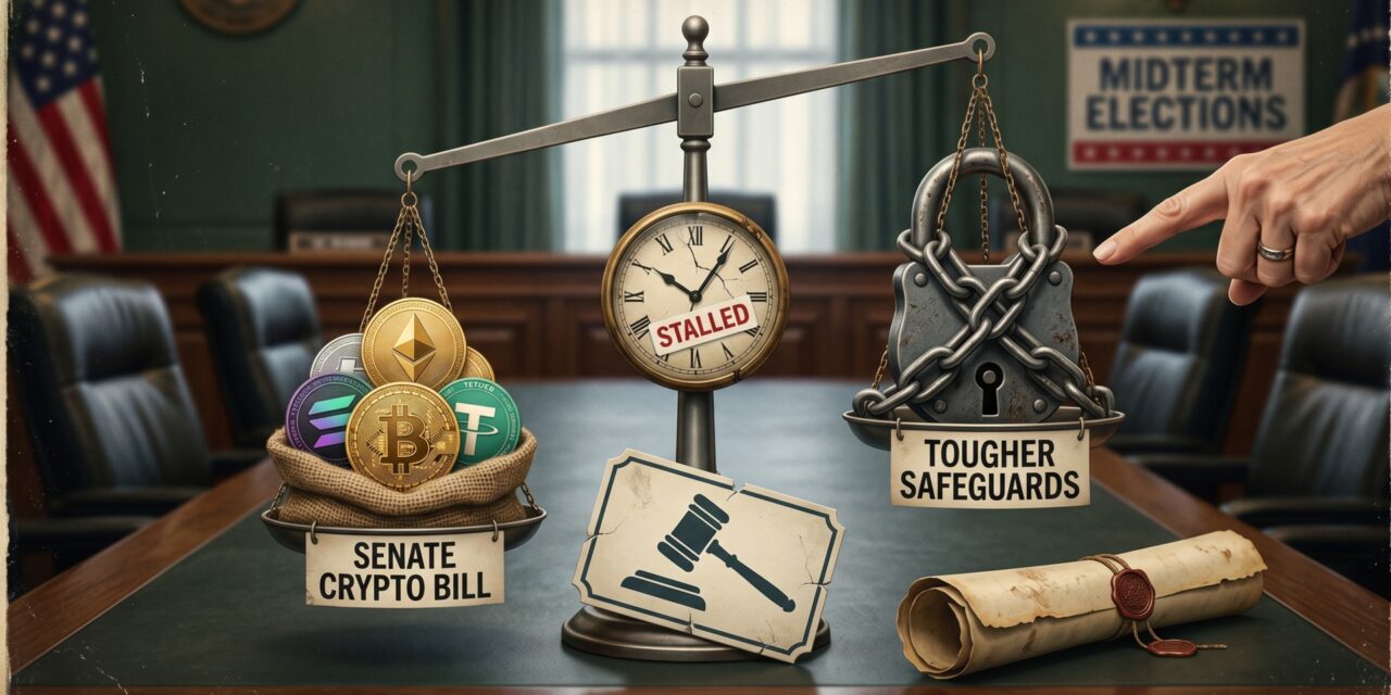 Senate Crypto Bill Stalls as Warren Calls for Tougher Safeguards Ahead of Midterms