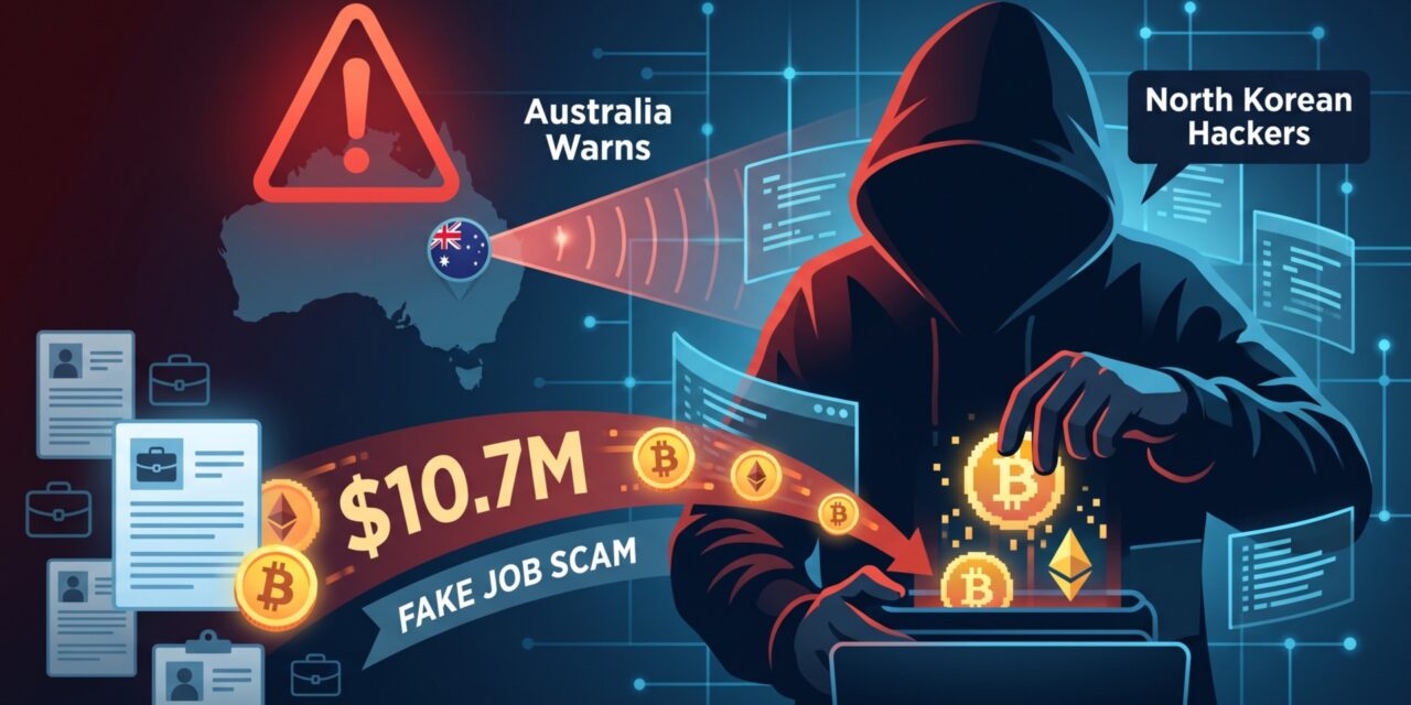 Australia Warns Fake Job Scam by North Korean Hackers Has Stolen $10.7M in Crypto