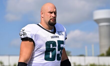 ‘Best Right Tackle in the NFL,’ ‘End of an Era’ — Jason Kelce, Ex-NFL Stars Pay Tribute to Eagles Legend Lane Johnson After Surprise Retirement