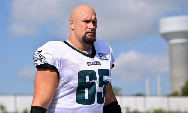 ‘Best Right Tackle in the NFL,’ ‘End of an Era’ — Jason Kelce, Ex-NFL Stars Pay Tribute to Eagles Legend Lane Johnson After Surprise Retirement