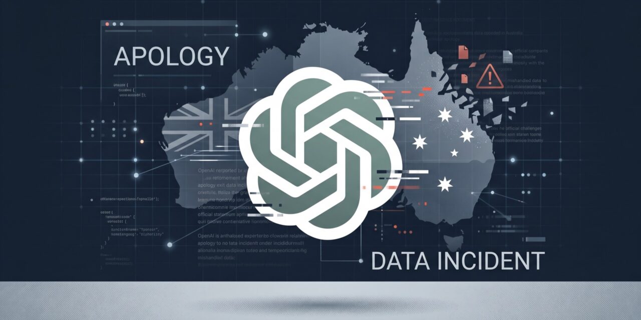 OpenAI Executive Apologises Over Botched Handling of Australian Data Incidents