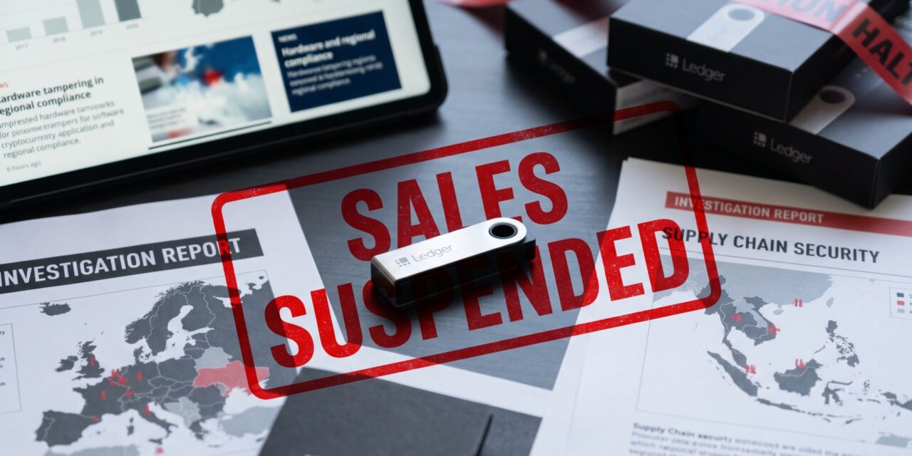 Ledger Sales Pulled in Europe – Firm Also Seeks Southeast Asia Suspension