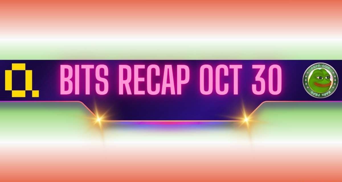 Viral Altcoin Pumps and Dumps, PEPE Stays Green Amid the Market Sell-Оff: Bits Recap October 30